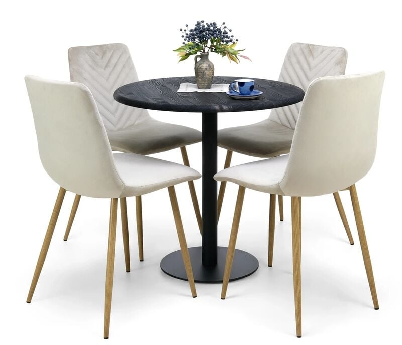 Cafe pyöreä ruokapöytä Ø80 cm musta